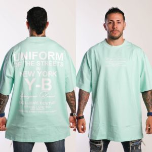 Camiseta Oversize Verdea Agua Con Diseño
